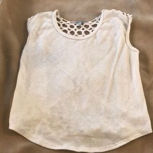 Crochet back sweater tank